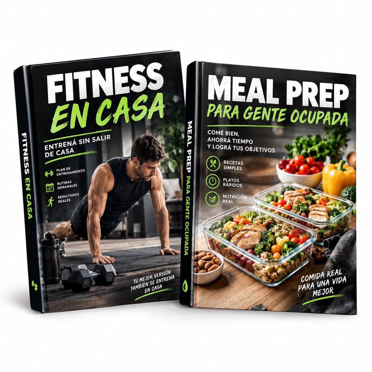 PACK 2x1: Fitness en Casa + Meal Prep para Gente Ocupada